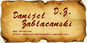 Danijel Zablaćanski vizit kartica